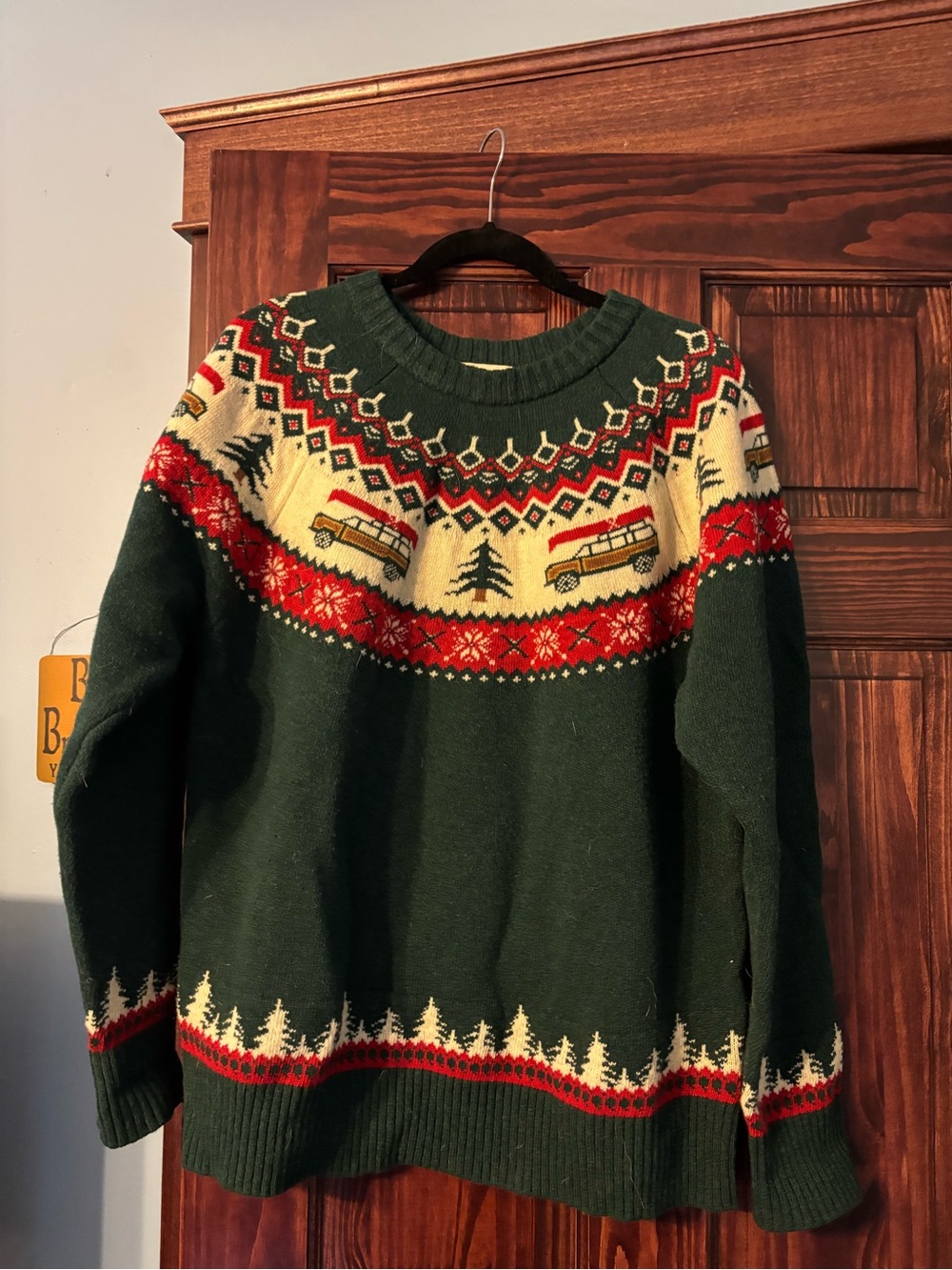 Kiel James Patrick Green Fair Isle Camper Crewneck Sweater